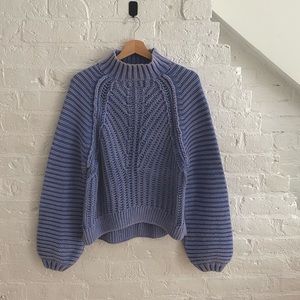 Blue Cotton Free People Sweater
